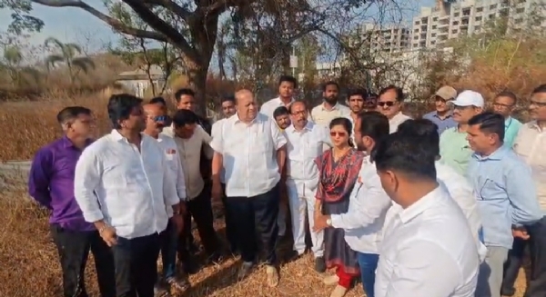 स्व. अजितदादा पवार स्मारक जागेची पाहणी