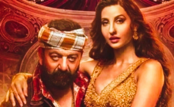 नोरा फतेही व संजय दत्त यांचे छायाचित्र