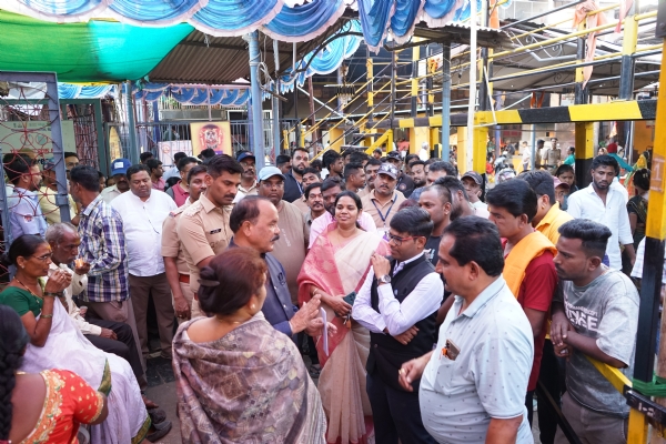 चंद्रपूर : महाकाली यात्रा तयारीची पाहणी