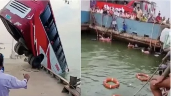 बांग्लादेशमध्ये एक प्रवासी बस पद्मा नदीत उलटली; २३ जणांचा मृत्यू, अनेक जण अद्याप बेपत्ता