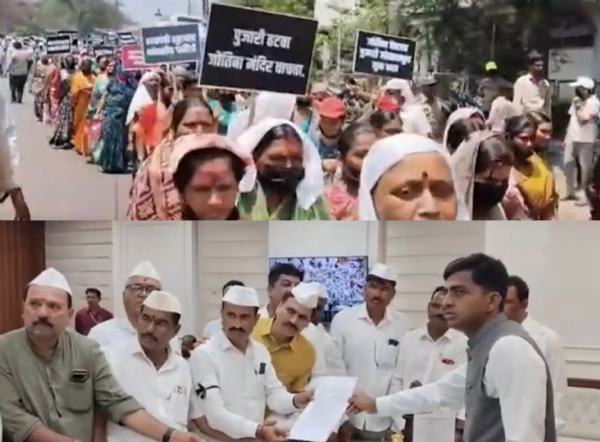 परिते ग्रामस्थांचा जिल्हाधिकारी कार्यालयावर मोर्चा