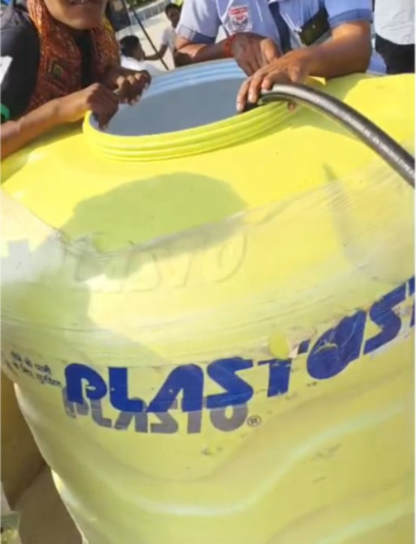 500 लिटरची टाकी आणली