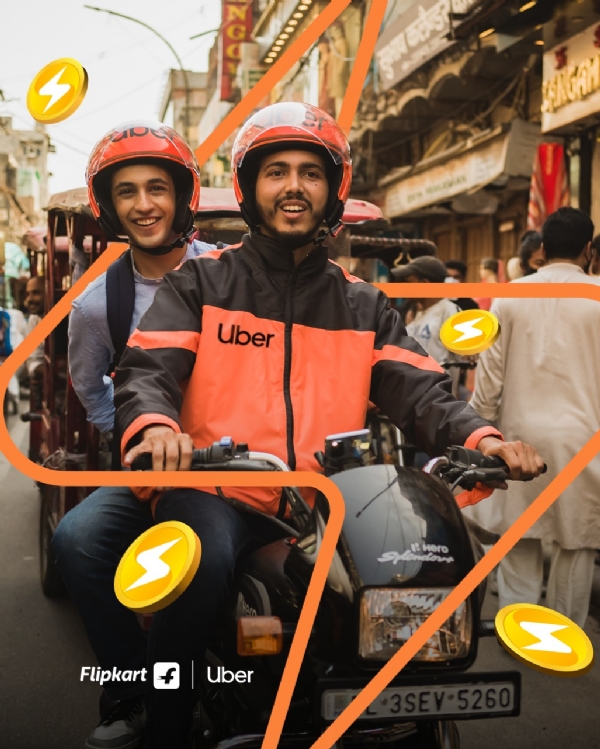 Flipkart Partners with Uber Offer SuperCoins Daily Rides