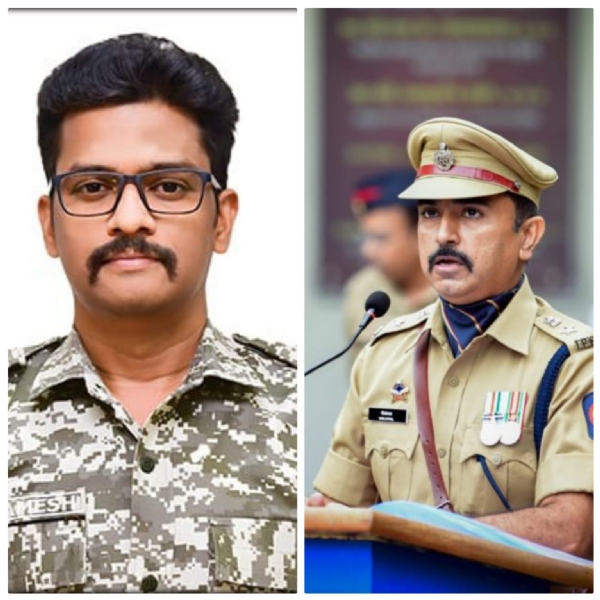 नवे पोलीस अधीक्षक रमेश व बदली झालेले पोलीस अधीक्षक निळोतपल