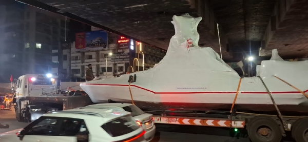 Enemy patrol boat on