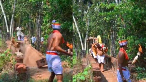 कर्नाटक : मंगळुरू येथे धार्मिक मिरवणुकीदरम्यान पादचारी पूल कोसळून अपघात; आठ जण जखमी