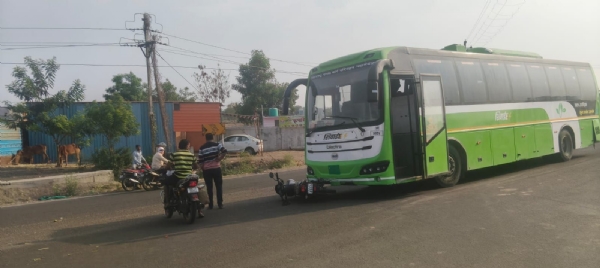 मानवत बाह्यवळण रस्त्यावर एसटी बसची दुचाकीला धडक; एक गंभीर जखमी