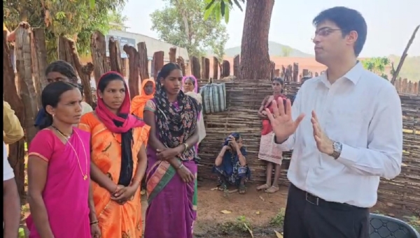 जिल्हाधिकारी पांडा यांची बिनागुंडा भेट