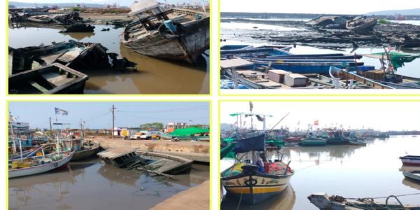 रत्नागिरी : बंदरातील नौकांचे सांगाडे हटविण्याची सूचना