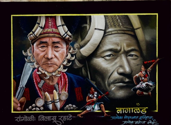 स्पर्धेतील द्वितीय विजेती रांगोळी स्पर्धेतील द्वितीय विजेती रांगोळी