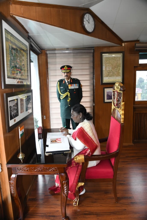 President Visits Headquarters Army Training Command Shimla