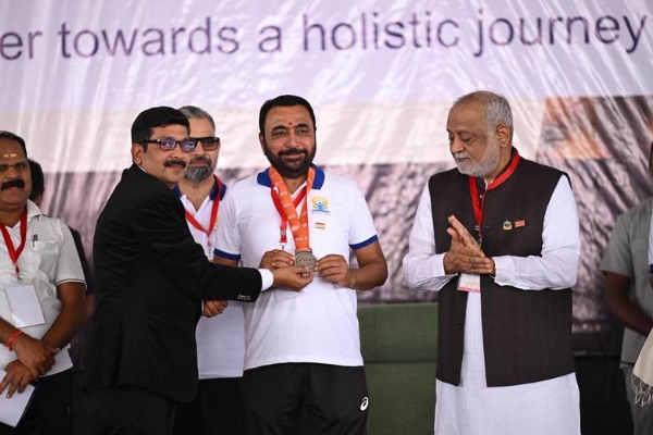 six thousand people Hyderabad performing Bhujangasana