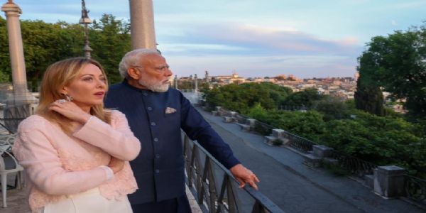 इटलीमध्ये पंतप्रधान मोदींची जॉर्जिया मेलोनी यांच्याशी भेट