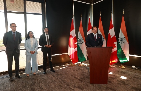 Piyush Goyal addressing the Indian diaspora Canada