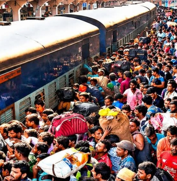 रेल्वेत गर्दी