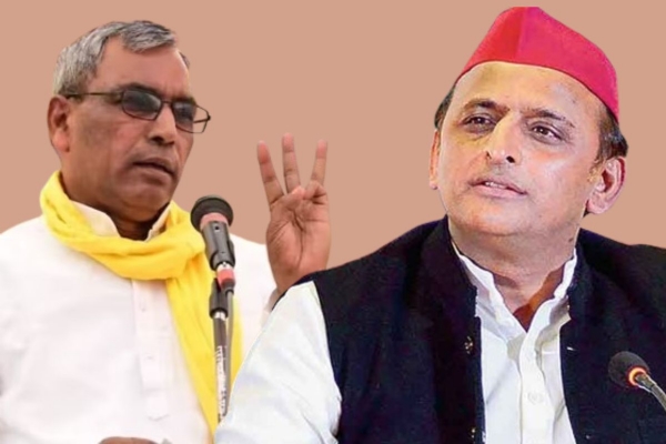अखिलेश यादव आणि ओम प्रकाश राजभर यांचा संग्रहित फोटो