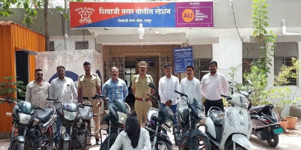 लातूरमध्ये सहा मोटारसायकलींसह वाहन चोराला अटक