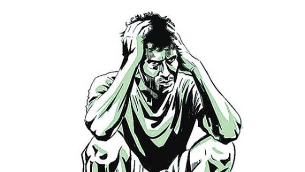 पिडीत शेतकऱ्याचे प्रतिकात्मक रेखाचित्र