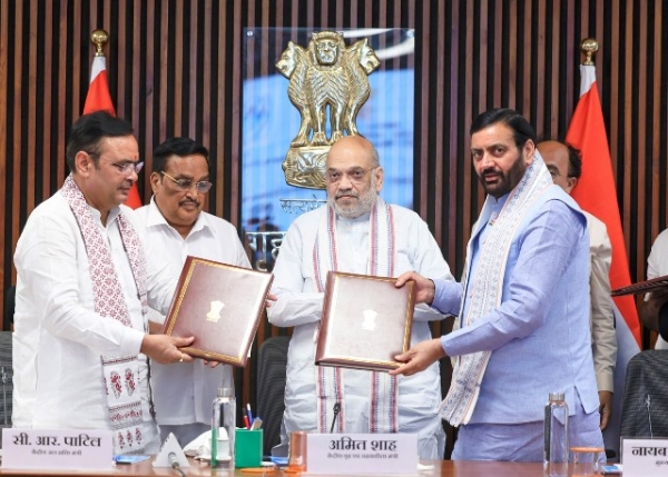 Agreement Signed Haryana Rajasthan Yamuna Water Project Amit Shah Presence Agreement Signed Haryana Rajasthan Yamuna Water Project Amit Shah Presence