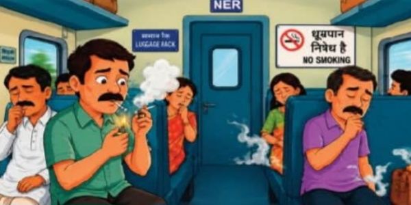 प्रवाशांना रेल्वे क्षेत्रात धूम्रपान टाळण्याचे आवाहन; कारवाईचा इशारा