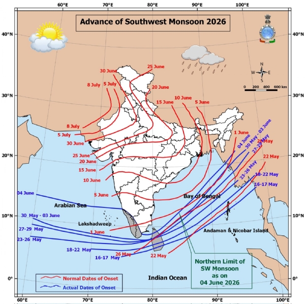 अखेर मान्सून भारतात दाखल