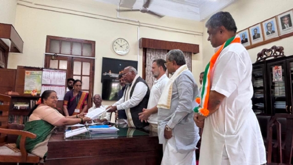 Mallikarjun Kharge files nomination Rajya Sabh