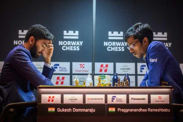 Sports chess norway 2026 praggnanandhaa beats gukes