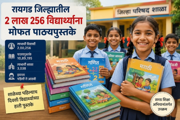 10.89 lakh textbooks distributed in Raigad; Education Department ready