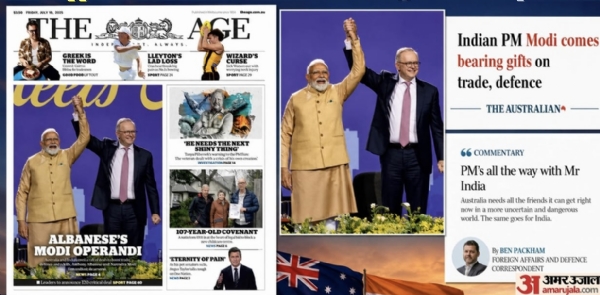 ऑस्ट्रेलियन माध्यमांत पंतप्रधान मोदींची चर्चा; एका वृत्तपत्राने दिली ‘मिस्टर इंडिया’ची उपाधी ऑस्ट्रेलियन माध्यमांत पंतप्रधान मोदींची चर्चा; एका वृत्तपत्राने दिली ‘मिस्टर इंडिया’ची उपाधी
