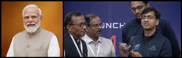 पंतप्रधान मोदींचा विक्रम-१ च्या यशस्वी प्रक्षेपणानंतर स्कायरूट एरोस्पेसच्या संस्थापकांशी संवाद पंतप्रधान मोदींचा विक्रम-१ च्या यशस्वी प्रक्षेपणानंतर स्कायरूट एरोस्पेसच्या संस्थापकांशी संवाद