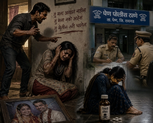 Married woman commits suicide due to mental and physical harassment; case registered against husband. Married woman commits suicide due to mental and physical harassment; case registered against husband.