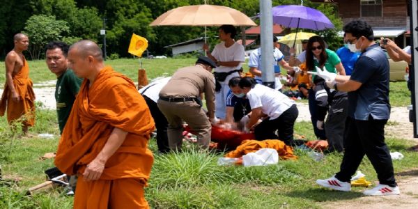 थायलंडमध्ये ११ वर्षांच्या मुलाने पिकअप ट्रक यात्रेकरूंच्या अंगावर घातला; आठ बौद्ध भिक्षूंचा मृत्यू