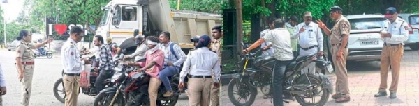 दंडाच्या भीतीने शहरात वाढली हेल्मेट खरेदी