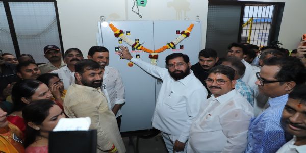 ठाण्यातील पंप हाऊसचे एकनाथ शिंदे यांच्या हस्ते लोकार्पण