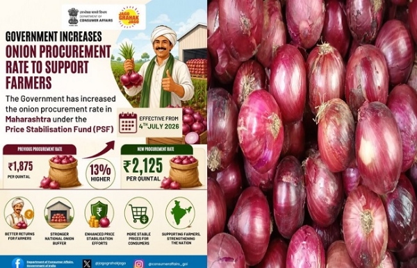 Govt raises onion procurement price 13 Pc Govt raises onion procurement price 13 Pc