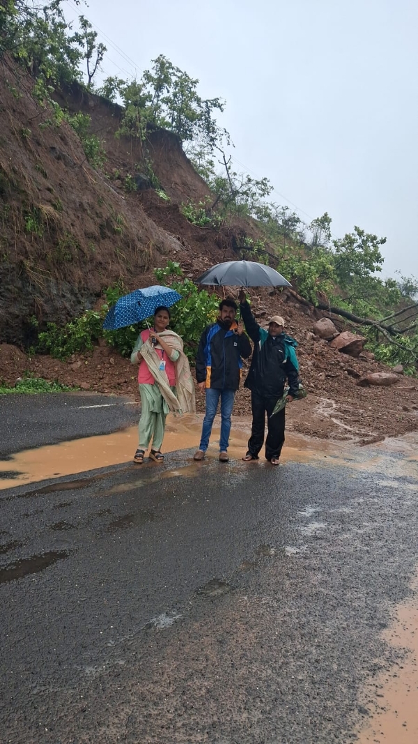 Heavy rainfall in Trimbakeshwar