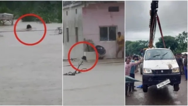 MP Eeco Car Swept Away Stream Rajgarh 7 Bodies Recovered 2 Missing