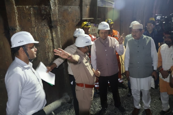 Uk Pipalkoti Tunnel accident CM Dhami Reaches Site