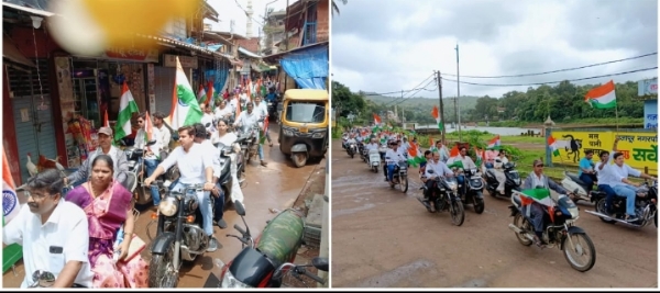 राजापूरमधील भाजपची तिरंगा फेरी