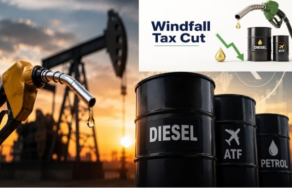 Centre cuts windfall tax on petrol diesel and ATF Centre cuts windfall tax on petrol diesel and ATF