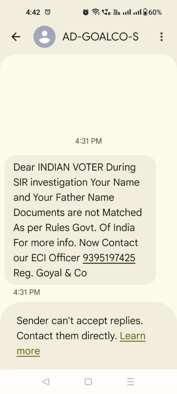 Thane Beware of fake messages regarding voter ID verification