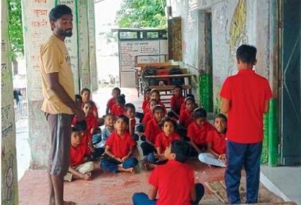 Teachers away for training, students left in the lurch; Youths step in to run the school; teachers absent for two days