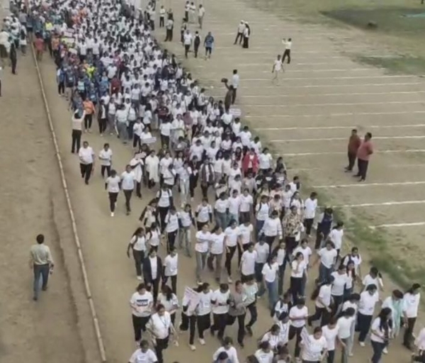 ‘ महा वॉकेथॉन’ला शहरात उत्स्फूर्त प्रतिसाद ‘वॉक फॉर वॉटर’मधून जलसंवर्धनाचा संदेश;