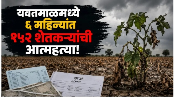 यवतमाळ जिल्ह्यात शेतकरी आत्महत्यांचे सत्र सुरूच; चालू वर्षात ६ महिन्यात तब्बल १५२ कर्जबळी! यवतमाळ जिल्ह्यात शेतकरी आत्महत्यांचे सत्र सुरूच; चालू वर्षात ६ महिन्यात तब्बल १५२ कर्जबळी!
