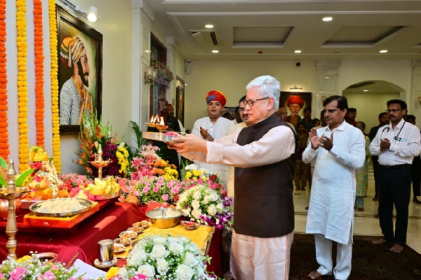 राज्यपाल लोकभवन गणरायाची प्रतिष्ठापना