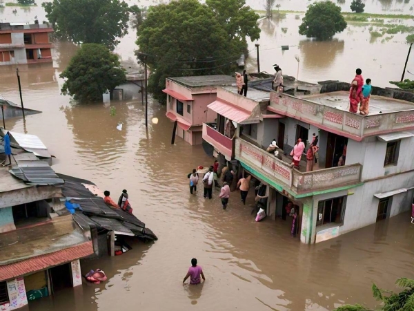 RAHUL GANDHI KHARGE GRIEF BIHAR FLOOD