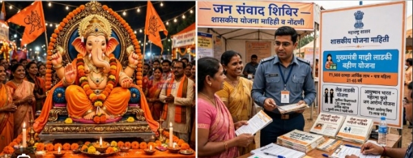 गणेश मंडळाच्या माध्यमातून शासकीय योजनांच्या जनजागृतीसाठी लोकसंवाद अभियान आजपासून अमरावती जिल्ह्यात उपक्रमास सुरुवात