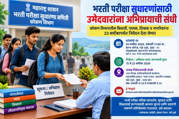 Opportunity for candidates to provide feedback on recruitment exam reforms